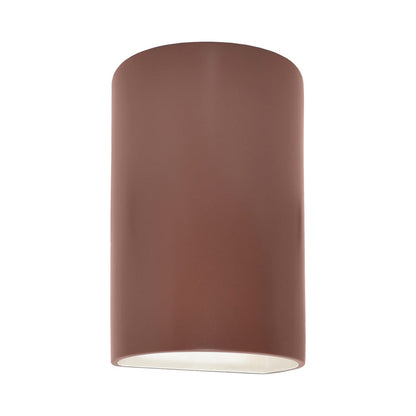 Ambiance Cylinder Closed Top Wall Light in Canyon Clay.