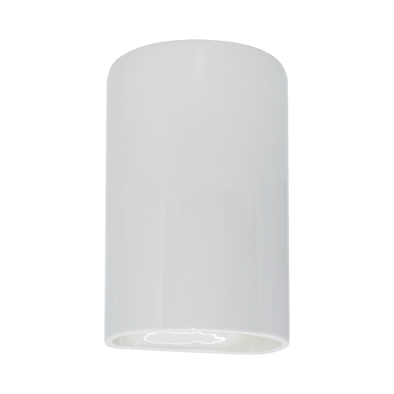 Ambiance Cylinder Closed Top Wall Light in Gloss White.