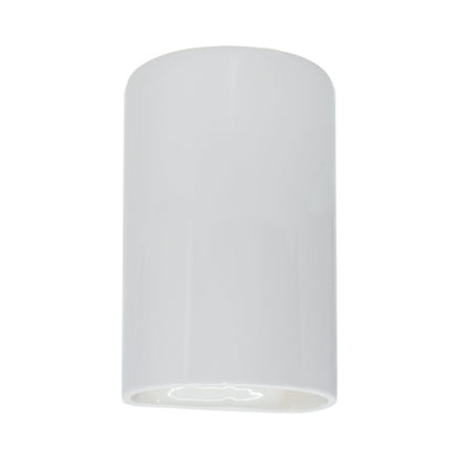 Ambiance Cylinder Closed Top Wall Light in Gloss White.