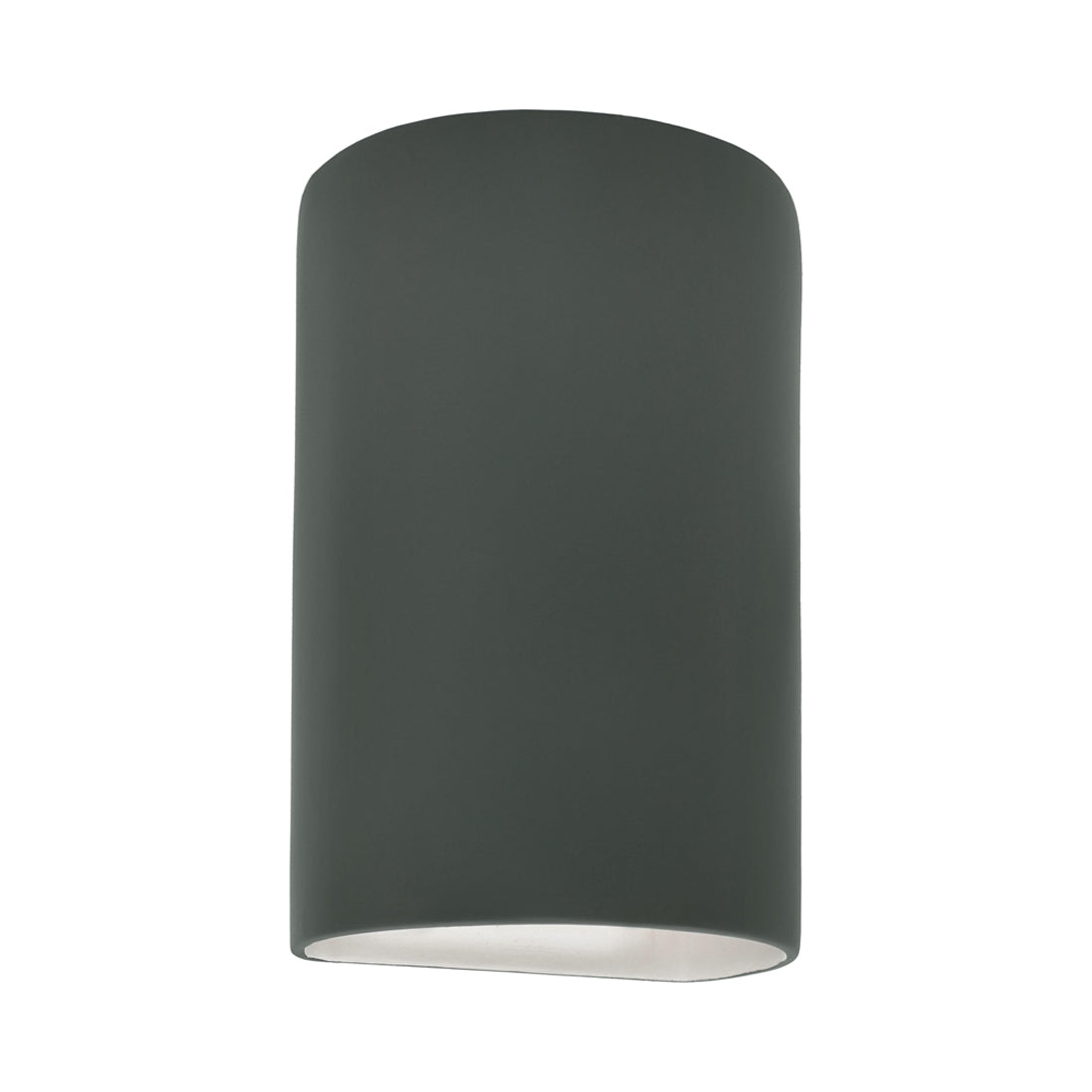 Ambiance Cylinder Closed Top Wall Light in Pewter Green.