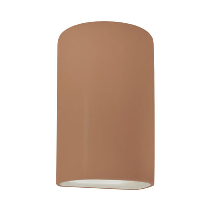 Ambiance Cylinder Open Top and Bottom Outdoor Wall Light in Adobe (Large).