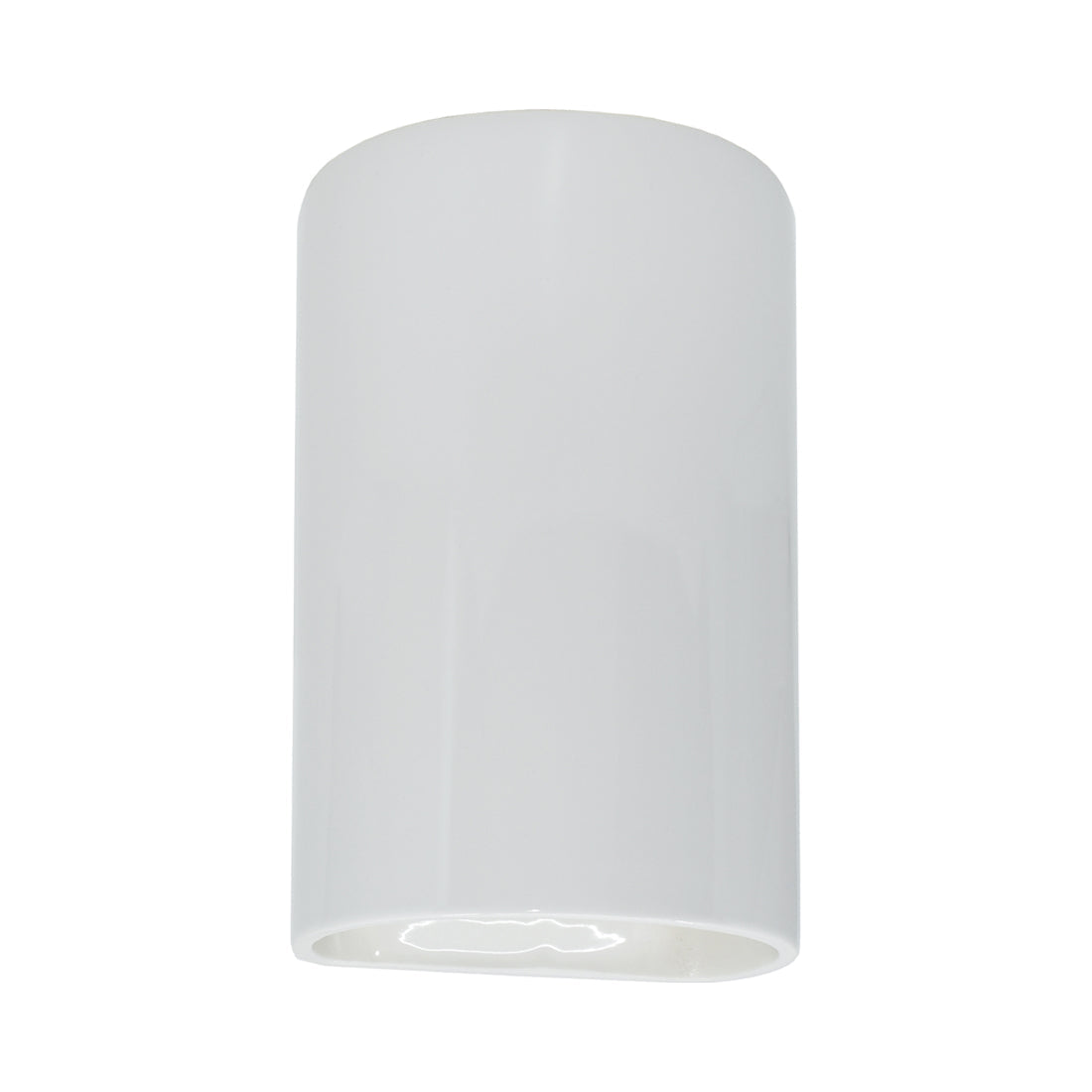 Ambiance Cylinder Open Top and Bottom Outdoor Wall Light in Gloss White (Large).