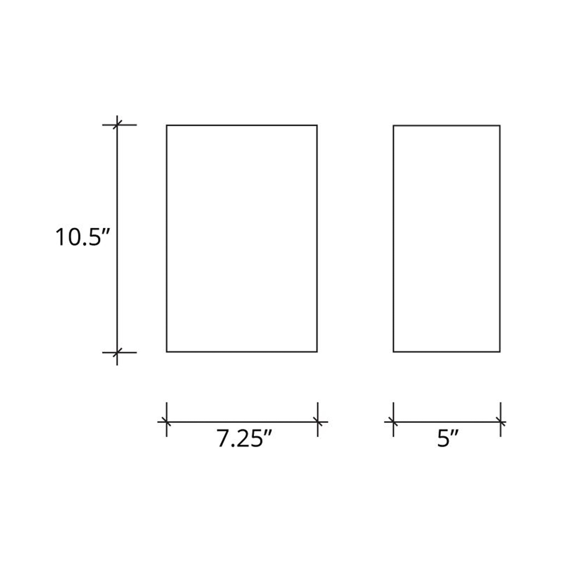 Ambiance Cylinder Open Top and Bottom Outdoor Wall Light - line drawing.