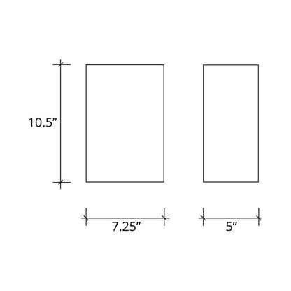 Ambiance Cylinder Open Top and Bottom Outdoor Wall Light - line drawing.