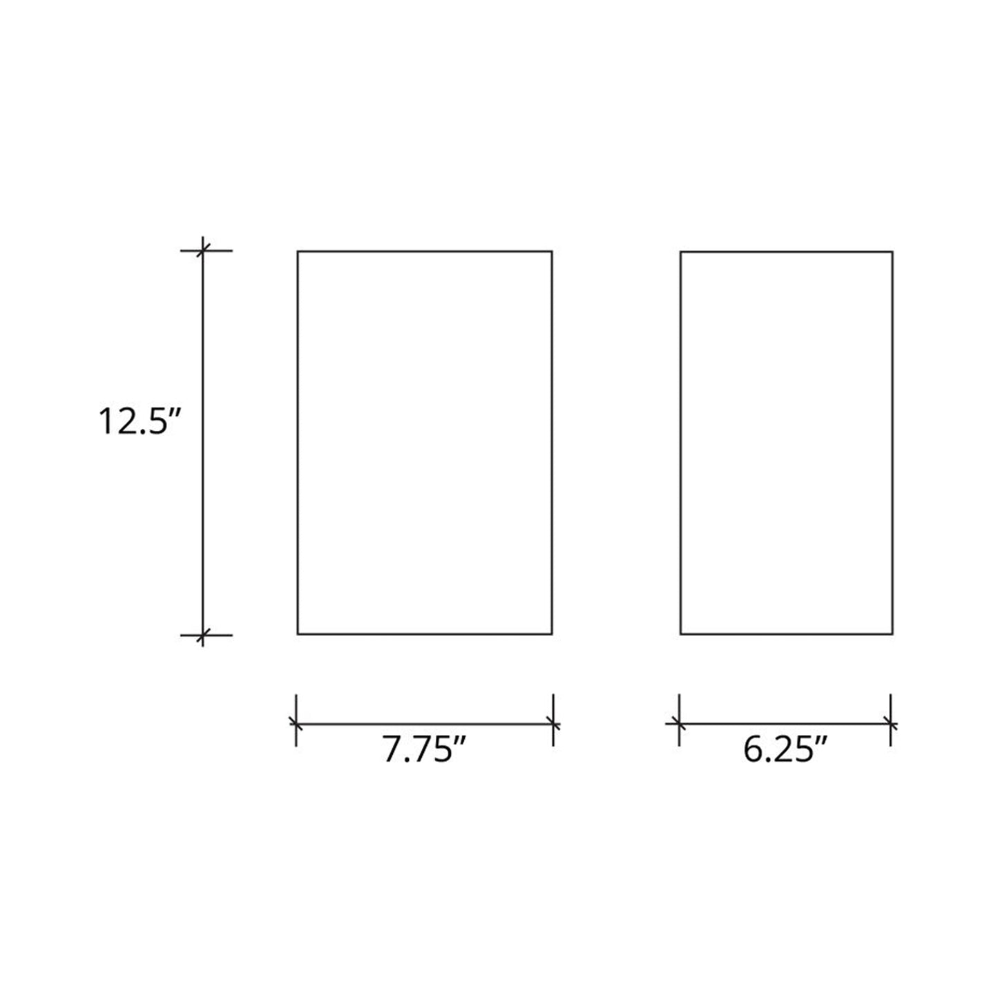 Ambiance Cylinder Open Top and Bottom Outdoor Wall Light - line drawing.