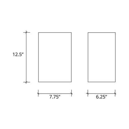 Ambiance Cylinder Open Top and Bottom Outdoor Wall Light - line drawing.
