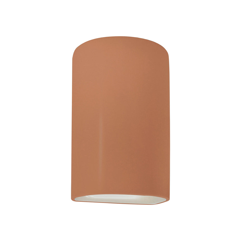 Ambiance Cylinder Open Top and Bottom Wall Light in Adobe (Small).