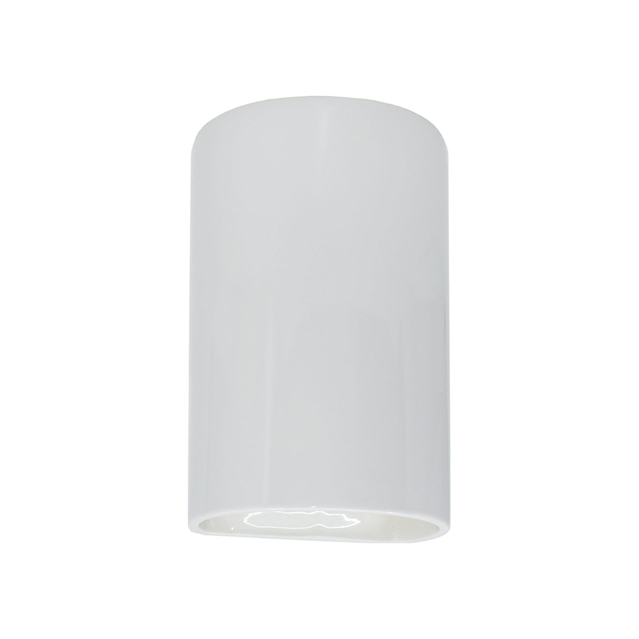 Ambiance Cylinder Open Top and Bottom Wall Light in Gloss White (Small).