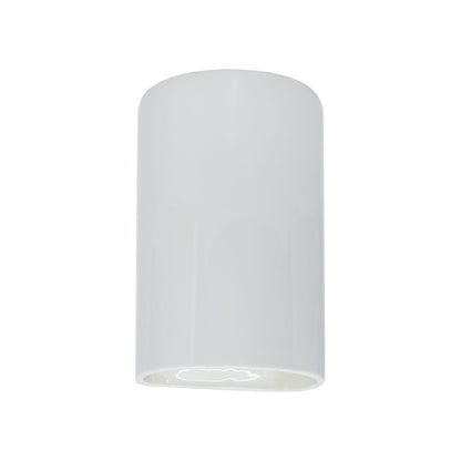 Ambiance Cylinder Open Top and Bottom Wall Light in Gloss White (Small).