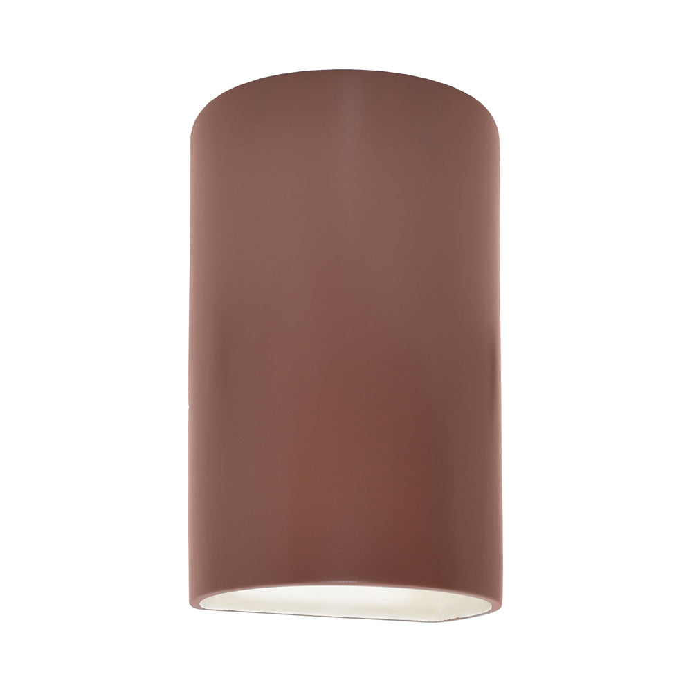 Ambiance Cylinder Open Top and Bottom Wall Light in Canyon Clay (Large).