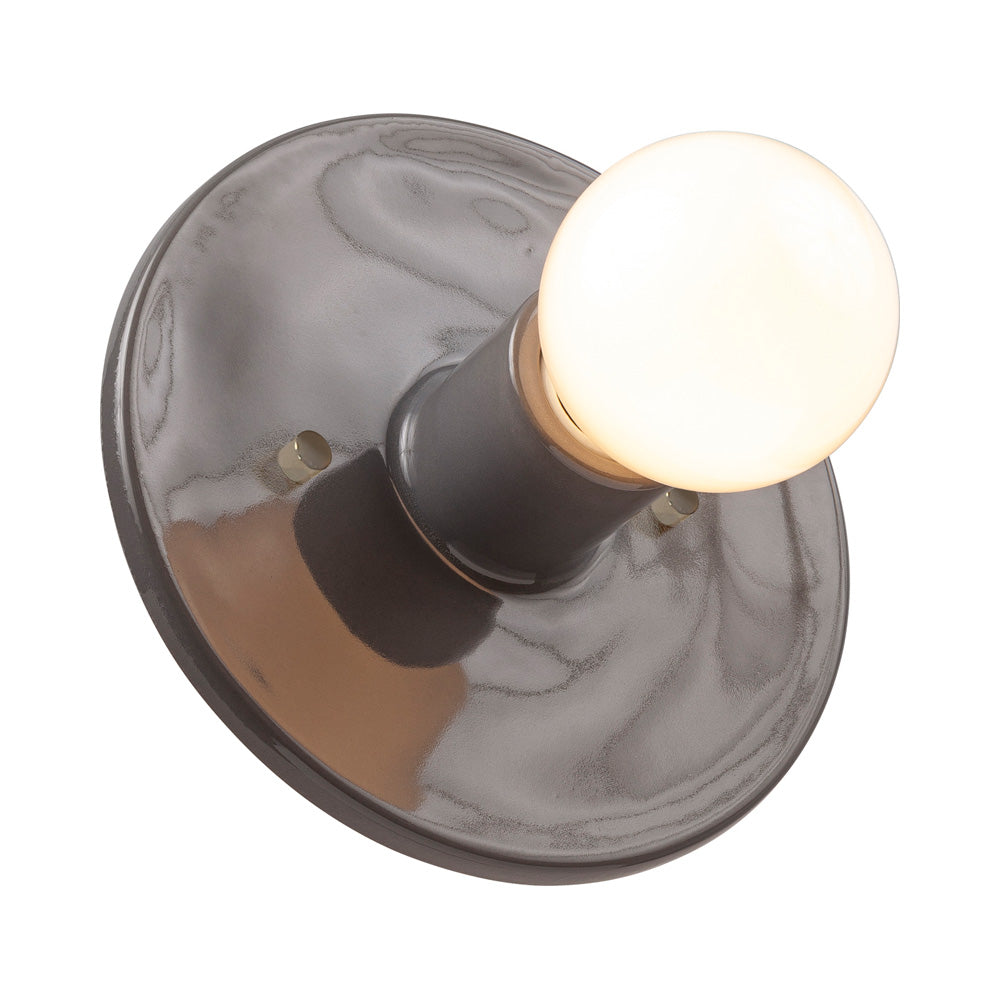 Ambiance Discus Wall Light in Gloss Grey.