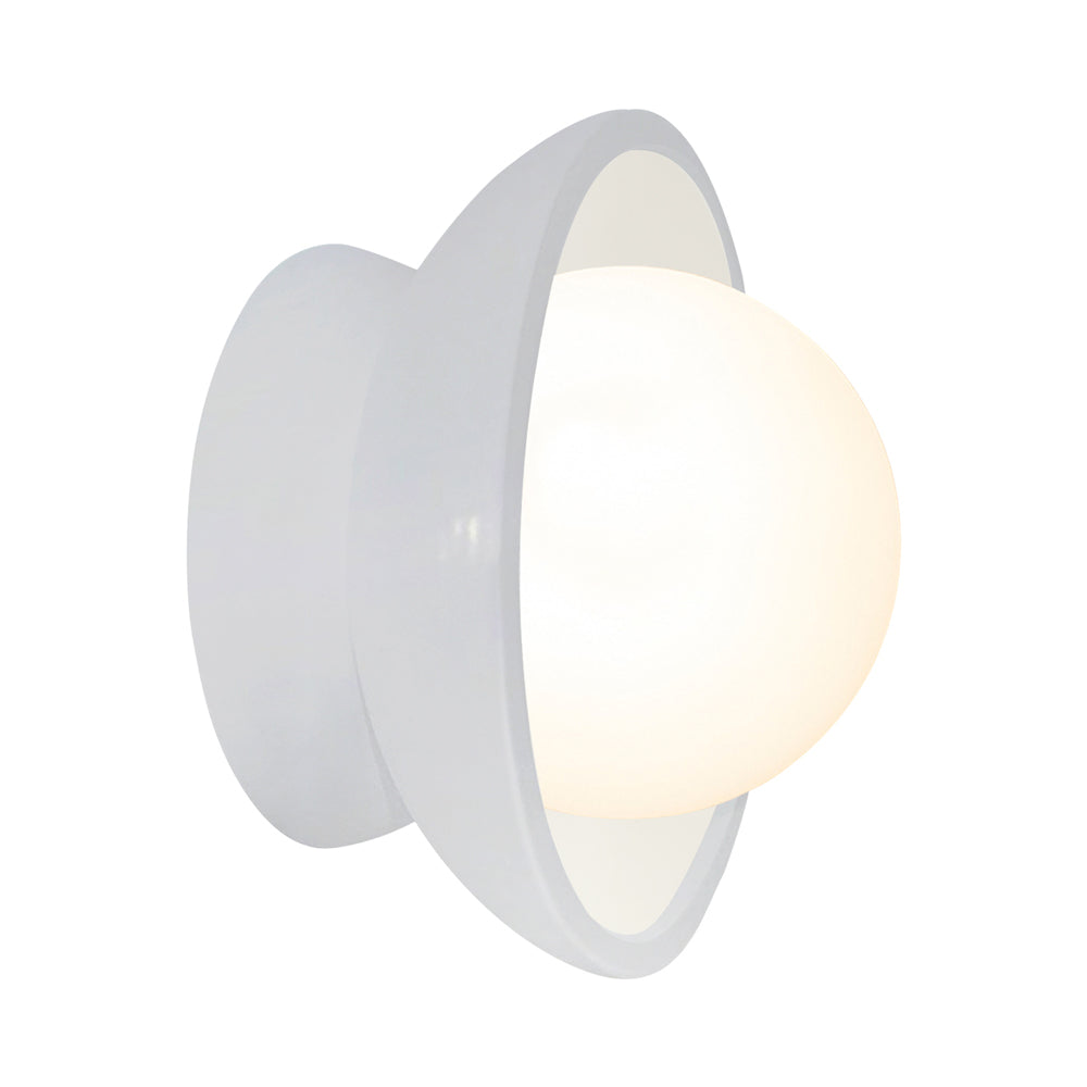 Ambiance Mini Coupe Wall Light in Gloss White.