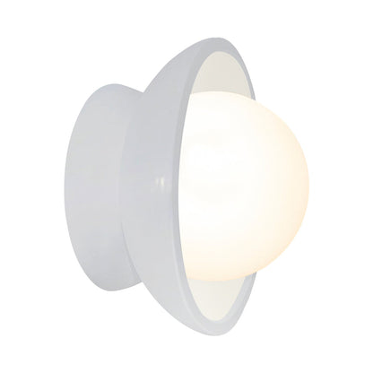Ambiance Mini Coupe Wall Light in Gloss White.