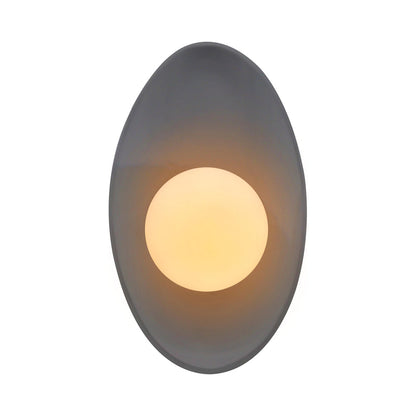 Ambiance Oval Coupe Wall Light in Gloss Black.