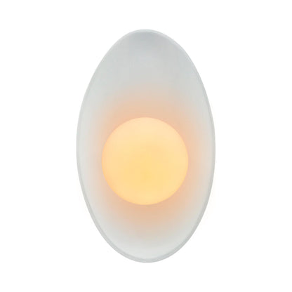 Ambiance Oval Coupe Wall Light in Gloss White.