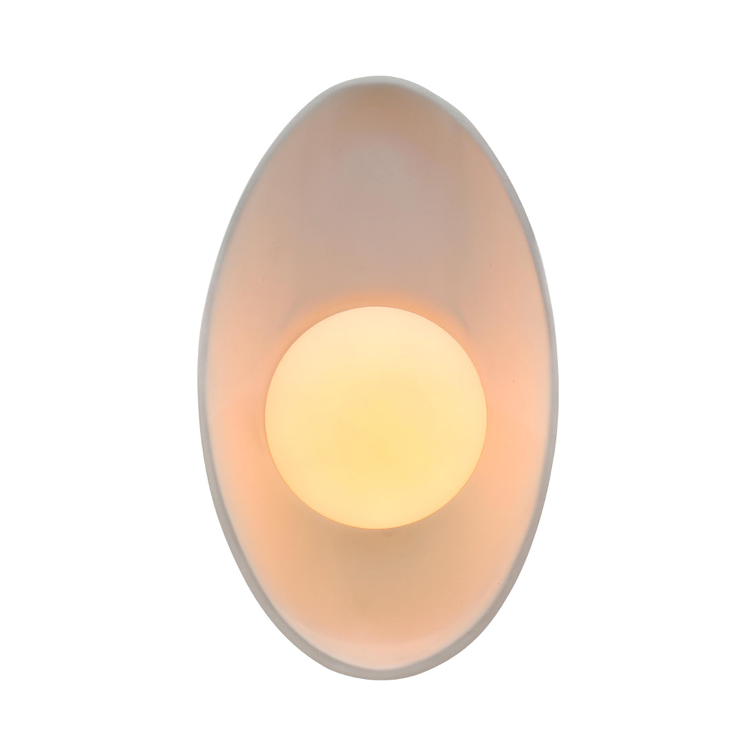 Ambiance Oval Coupe Wall Light in Matte White.
