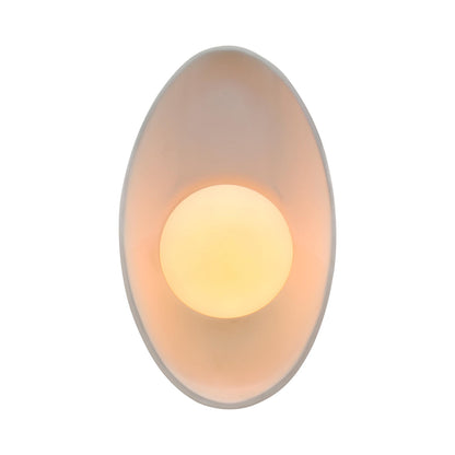 Ambiance Oval Coupe Wall Light in Matte White.