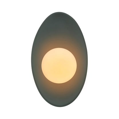 Ambiance Oval Coupe Wall Light in Pewter Green.