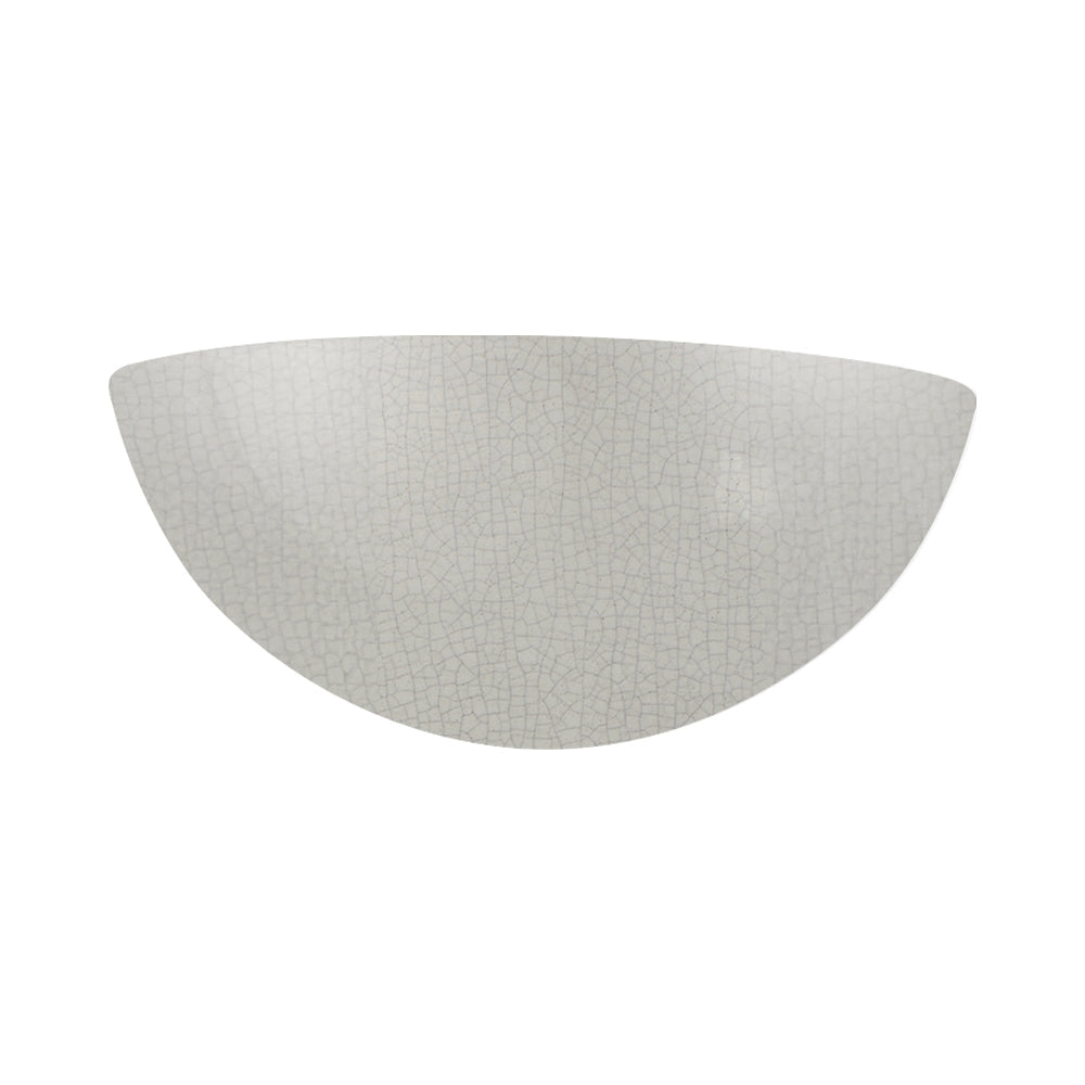 Ambiance Quarter Sphere Wall Light in White Crackle.