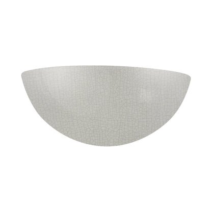 Ambiance Quarter Sphere Wall Light in White Crackle.