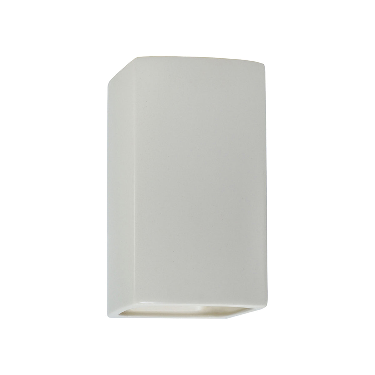 Ambiance Rectangle Closed Top Outdoor Wall Light in Matte White (Small).