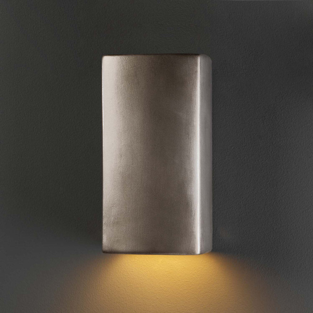 Ambiance Rectangle Closed Top Outdoor Wall Light in Detail.