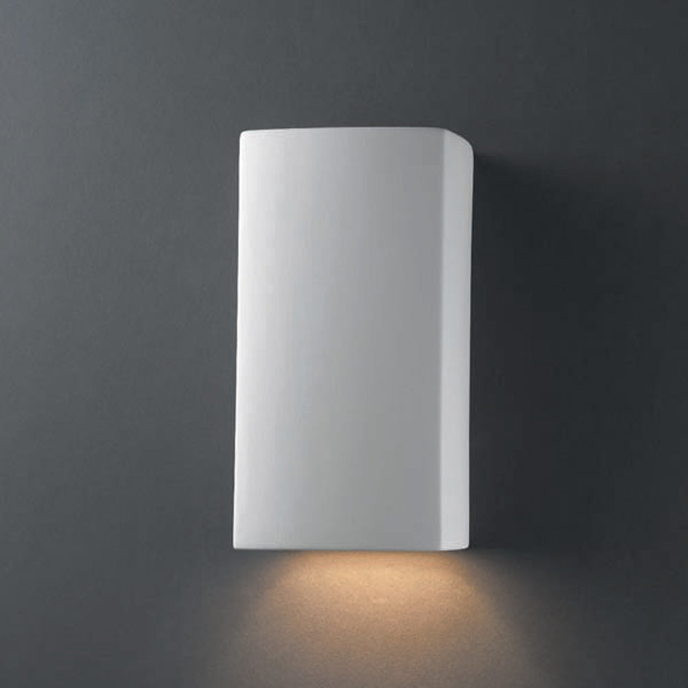 Ambiance Rectangle Closed Top Outdoor Wall Light in Detail.