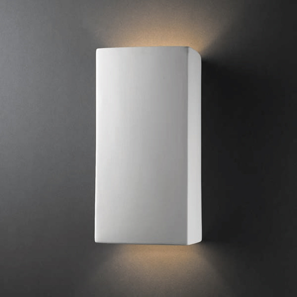 Ambiance Rectangle Open Top and Bottom Outdoor Wall Light in Detail.
