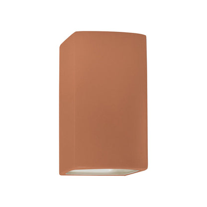 Ambiance Rectangle Open Top and Bottom Wall Light in Adobe (Small).