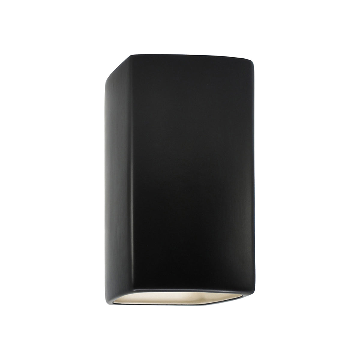 Ambiance Rectangle Open Top and Bottom Wall Light in Carbon Matte Black (Small).