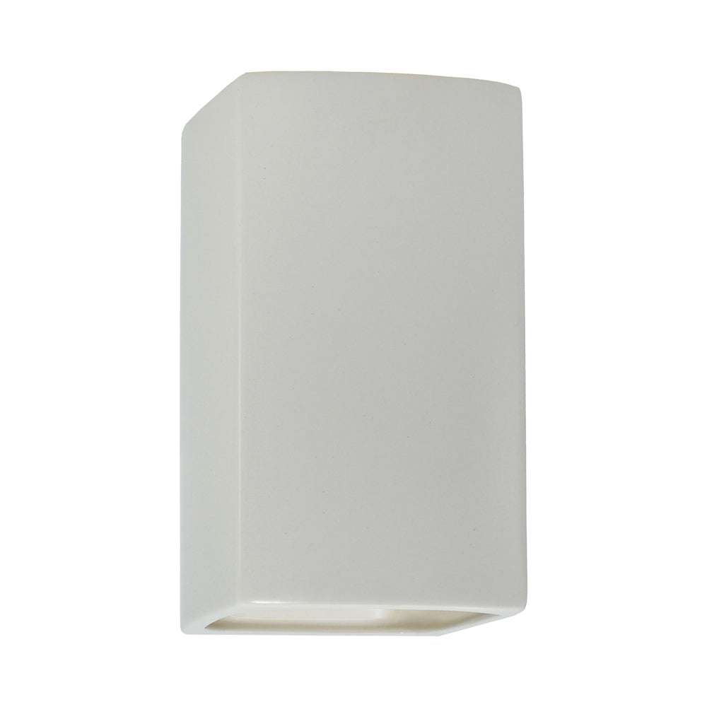 Ambiance Rectangle Open Top and Bottom Wall Light in Matte White (Large).