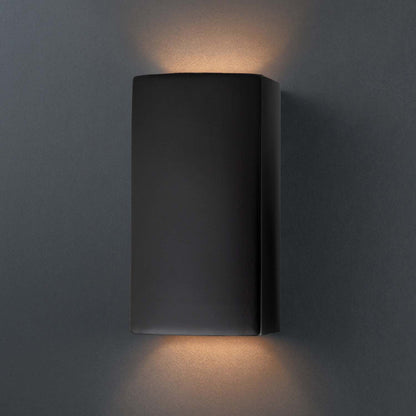 Ambiance Rectangle Open Top and Bottom Wall Light in Detail.