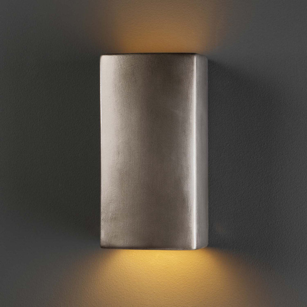 Ambiance Rectangle Open Top and Bottom Wall Light in Detail.