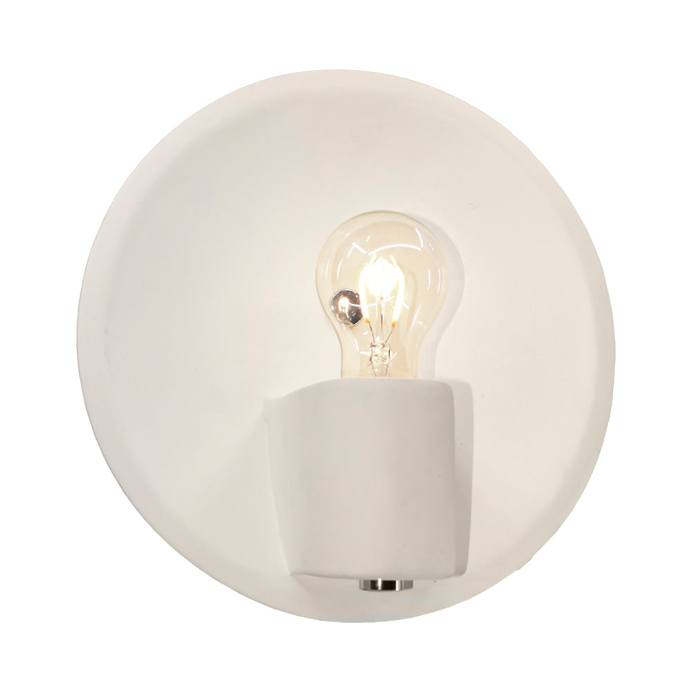 Ambiance Shield Wall Light in Matte White/Brushed Nickel.