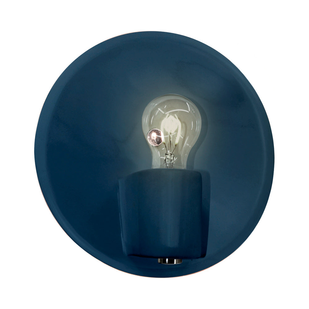 Ambiance Shield Wall Light in Midnight Sky/Brushed Nickel.