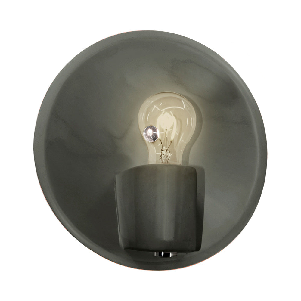 Ambiance Shield Wall Light in Pewter Green/Brushed Nickel.