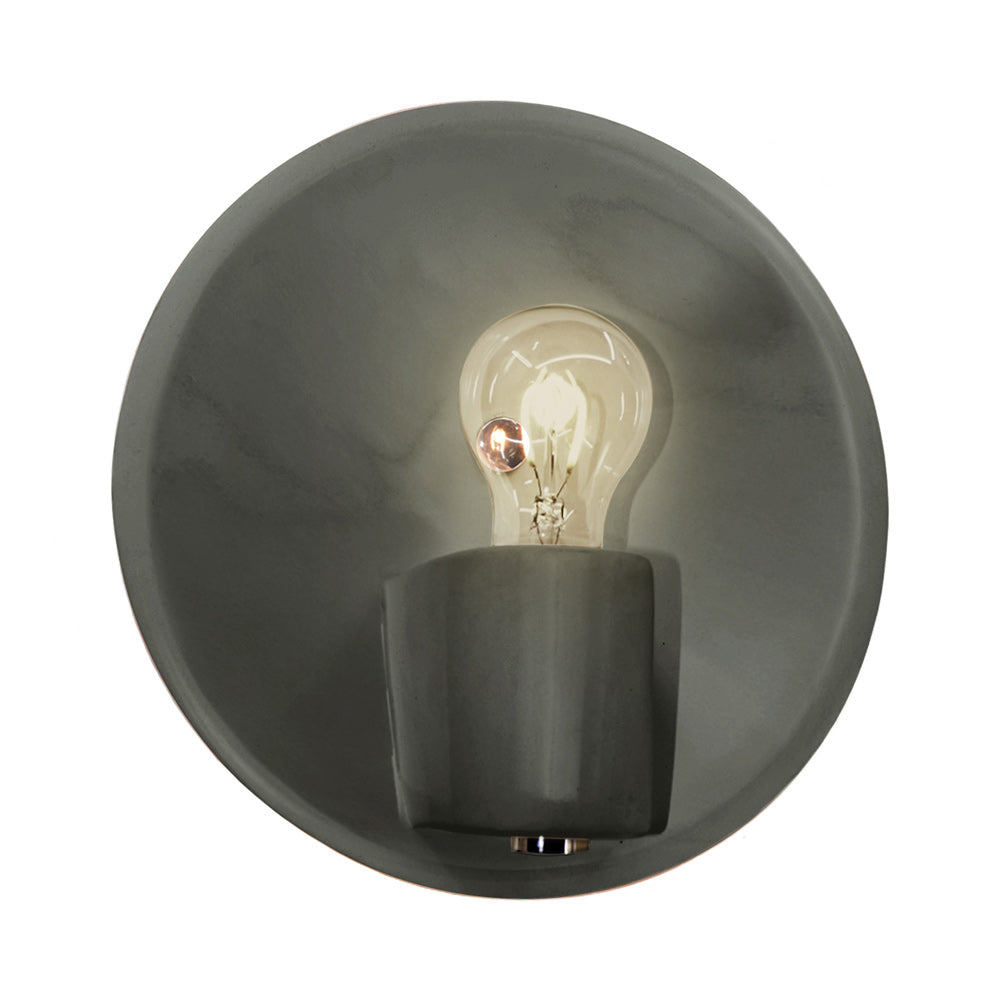 Ambiance Shield Wall Light in Pewter Green/Polished Brass.