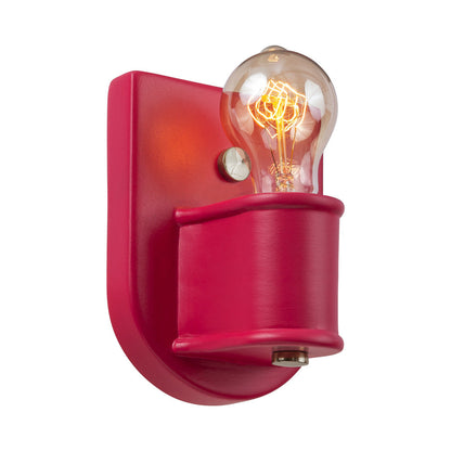 American Classics Nouveau Wall Light in Cerise/Brushed Nickel.