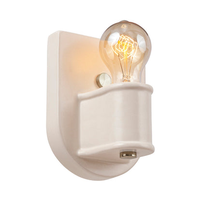 American Classics Nouveau Wall Light in Matte White/Brushed Nickel.