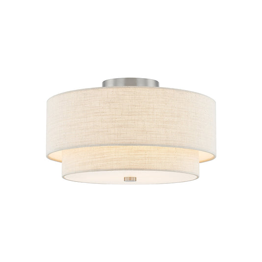 Classic Tiered Drum Semi Flush Mount Ceiling Light.