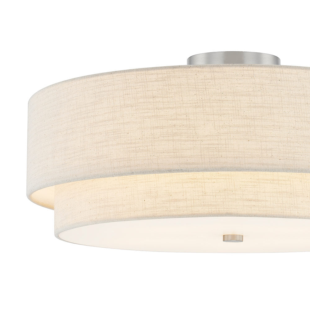 Classic Tiered Drum Semi Flush Mount Ceiling Light in Detail.