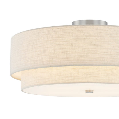 Classic Tiered Drum Semi Flush Mount Ceiling Light in Detail.