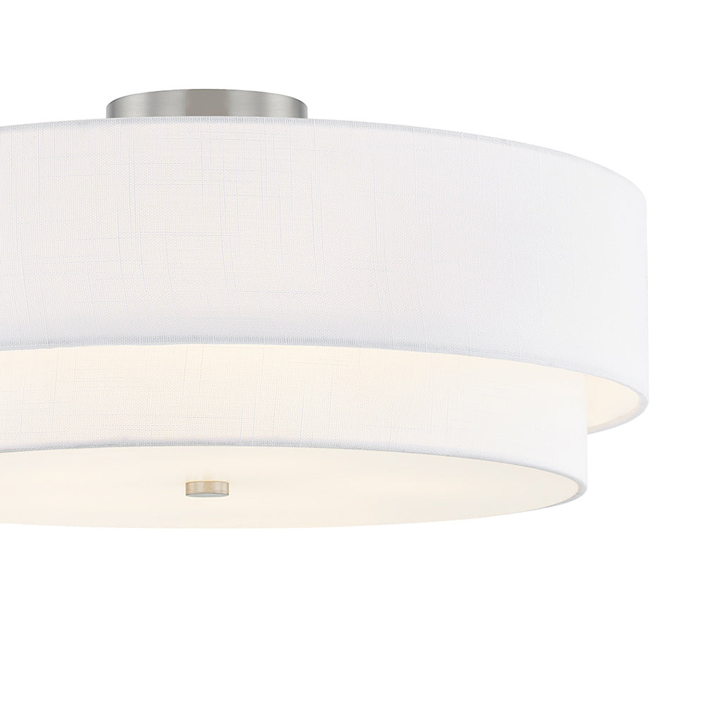 Classic Tiered Drum Semi Flush Mount Ceiling Light in Detail.