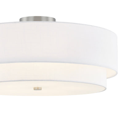 Classic Tiered Drum Semi Flush Mount Ceiling Light in Detail.