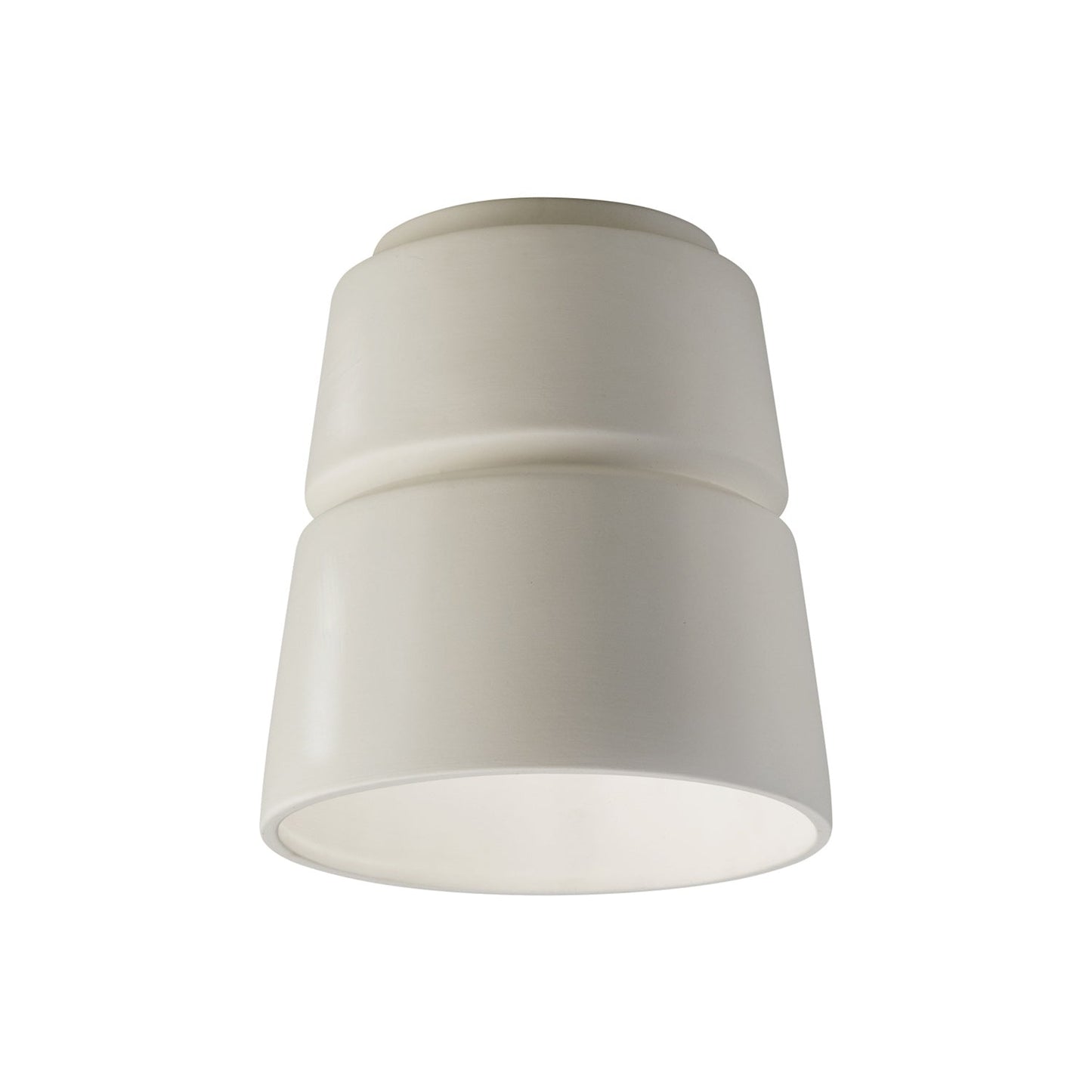 Cone Flush Mount Ceiling Light in Matte White.