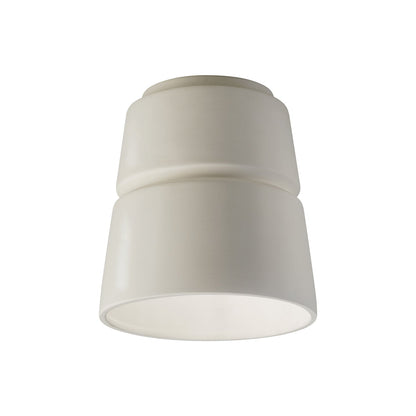 Cone Flush Mount Ceiling Light in Matte White.