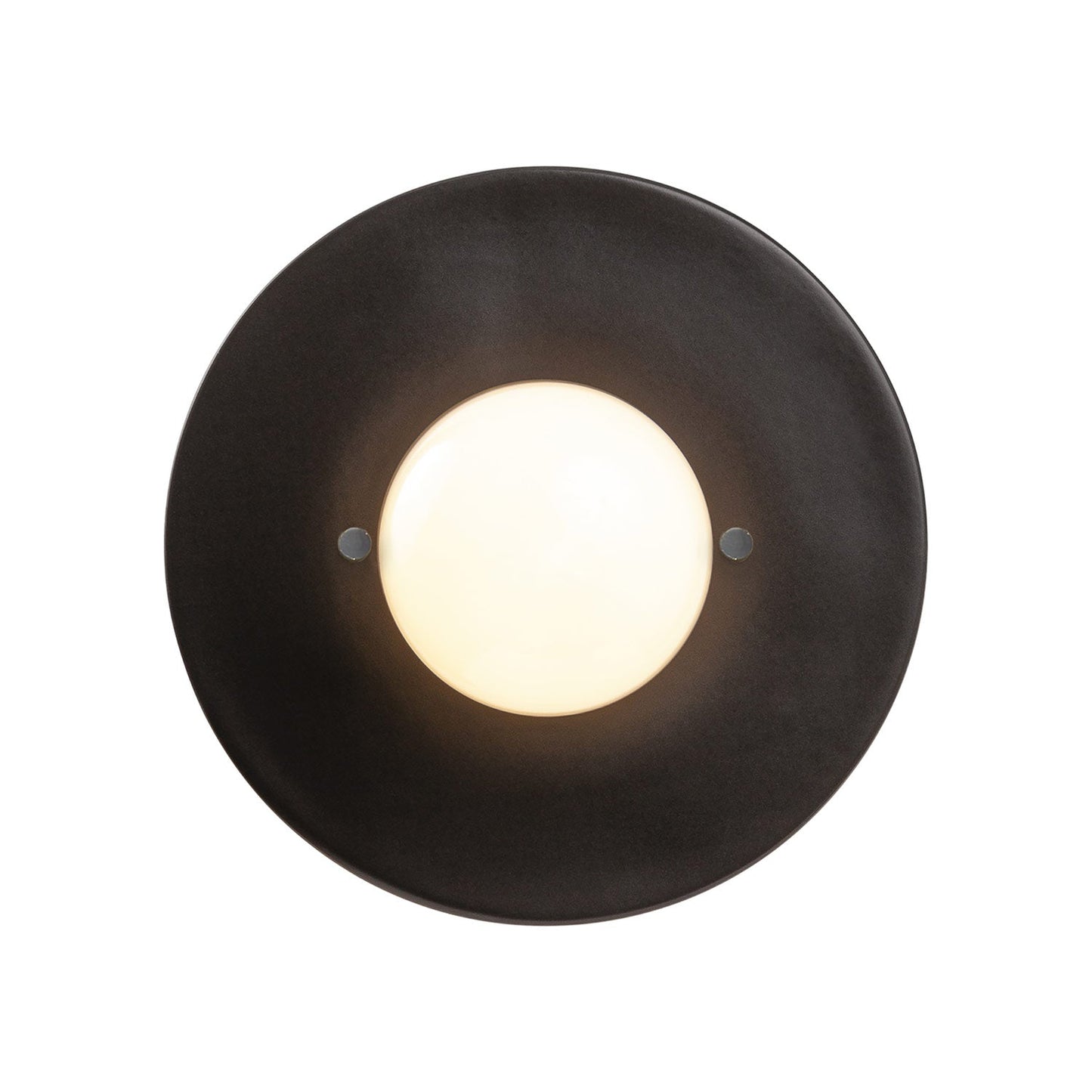 Discus Wall Light in Carbon Matte Black.
