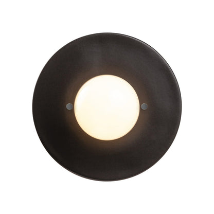 Discus Wall Light in Carbon Matte Black.