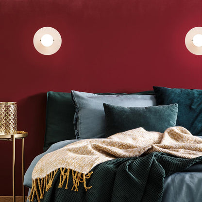 Discus Wall Light in bedroom.