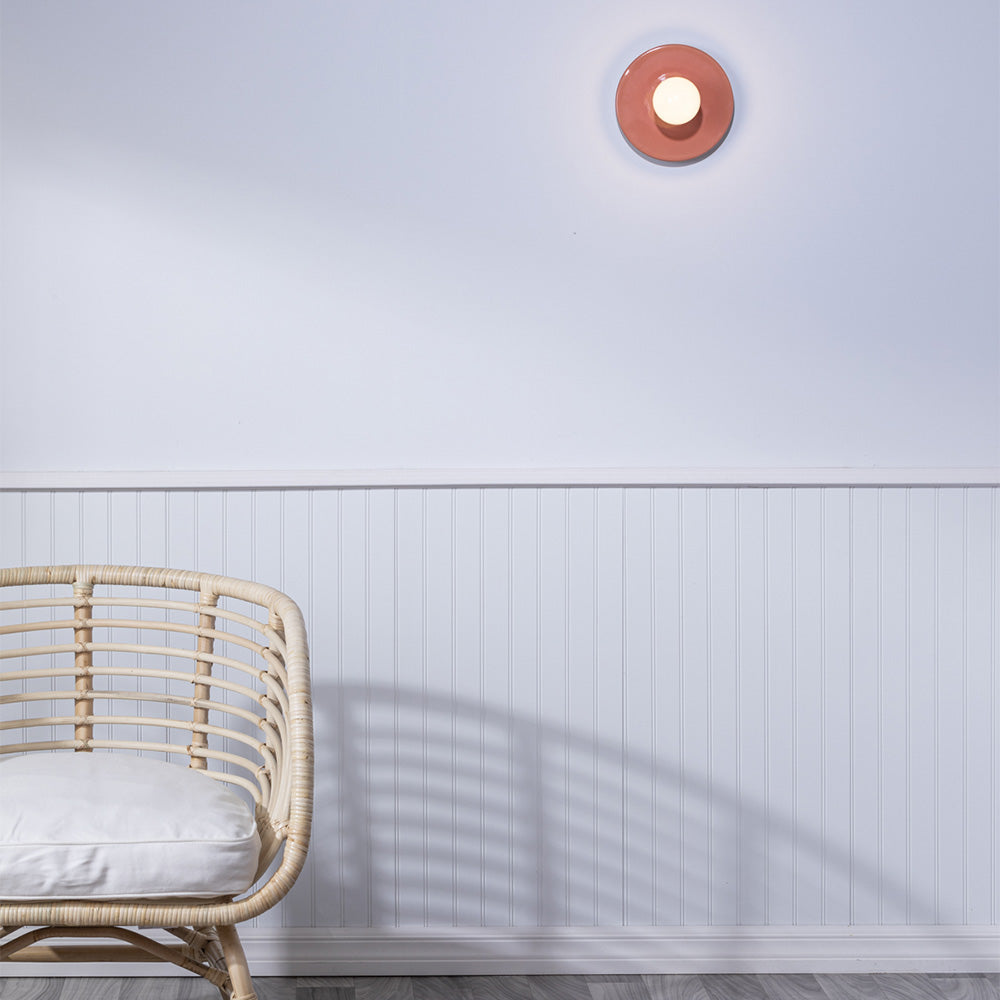 Discus Wall Light in living room.